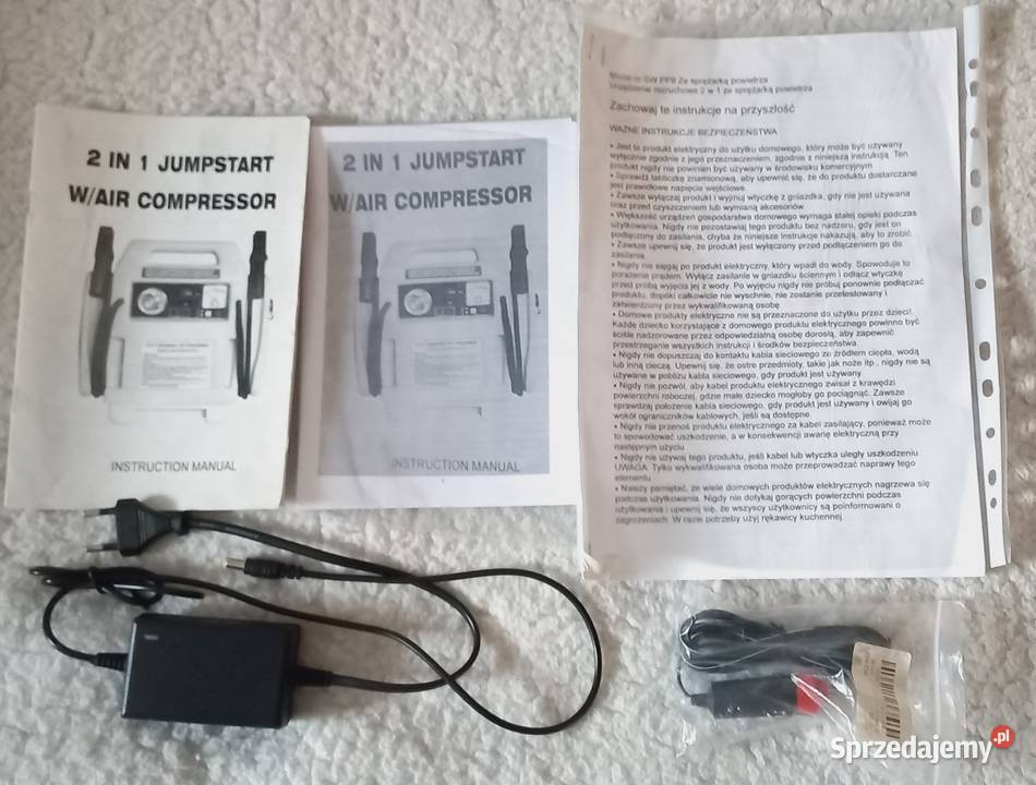 URZĄDZENIE ROZRUCHOWE KOMPRESOR JUMP STARTER Łódź sprzedam