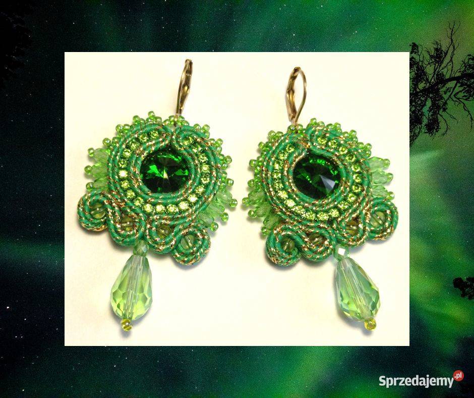 KOLCZYKI Z KRYSZTAŁKAMI I TAŚMĄ CYRKONIOWĄ Warszawa