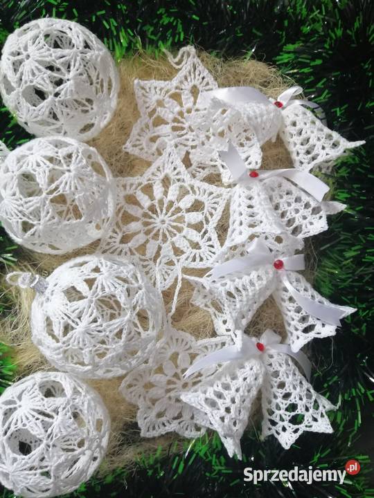 Zestaw 12 sztuk bombek na choinkę Ozdoby biały