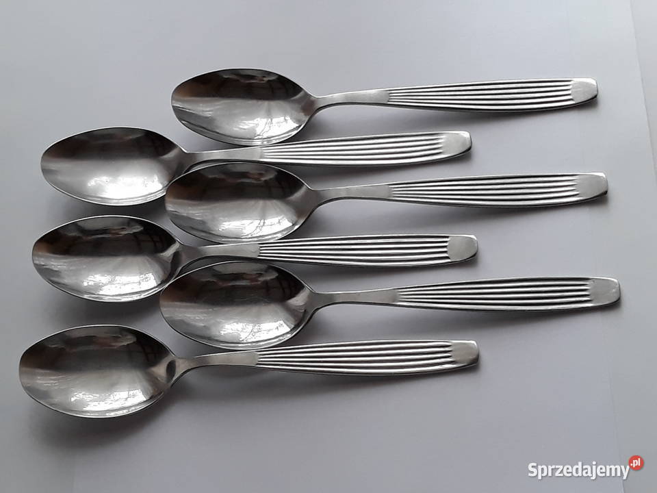 Łyżki obiadowe 3 PASECZKI PASKI Gerlach sztućce śląskie Dąbrowa Górnicza