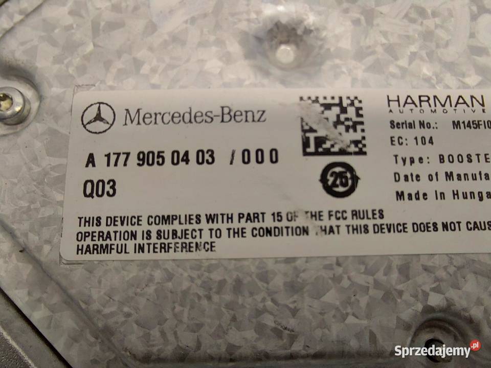 Mercedes EQA 250 W243 GŁOŚNIKI TUBA WZMACNIACZ dolnośląskie sprzedam