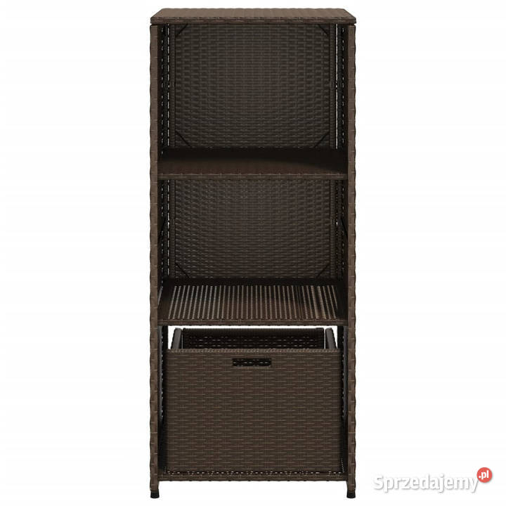 Szafka ogrodowa brązowa 50x55x115 polirattan Skrzynie ogrodowe Warszawa