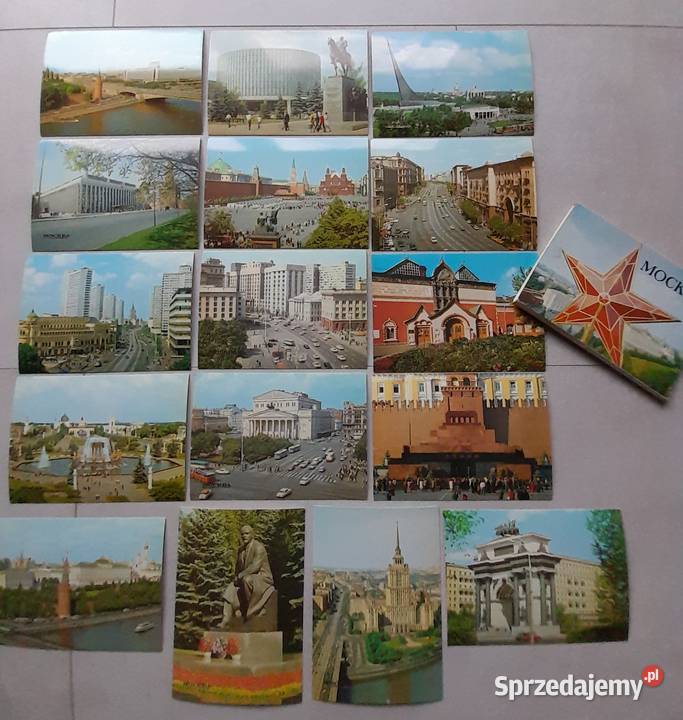 Stare pocztówki kartki pocztowe pocztówka Moskwa śląskie Dąbrowa Górnicza