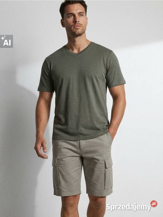shirt męski khaki Sinsay Olkusz