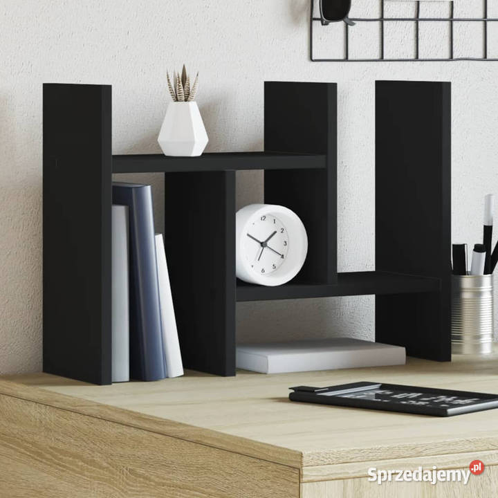 Organizer na biurko czarny 345x155x355 WM848053 Warszawa