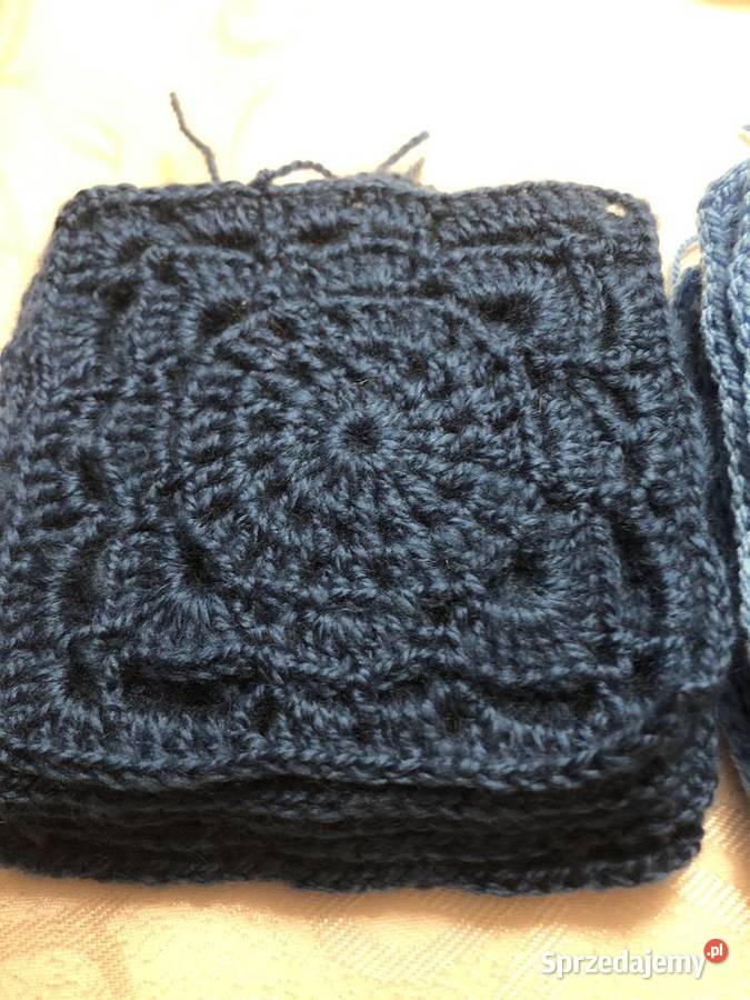 kwadrat babuni pled poduszka rękodzieło szydełko Zegrze