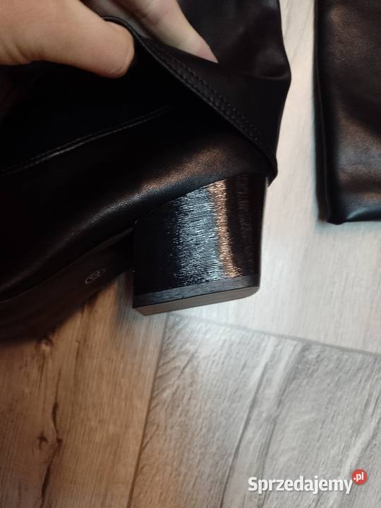 4142 Ekskluzywne czarne wygodne Kozaki kowbojki Kraków sprzedam