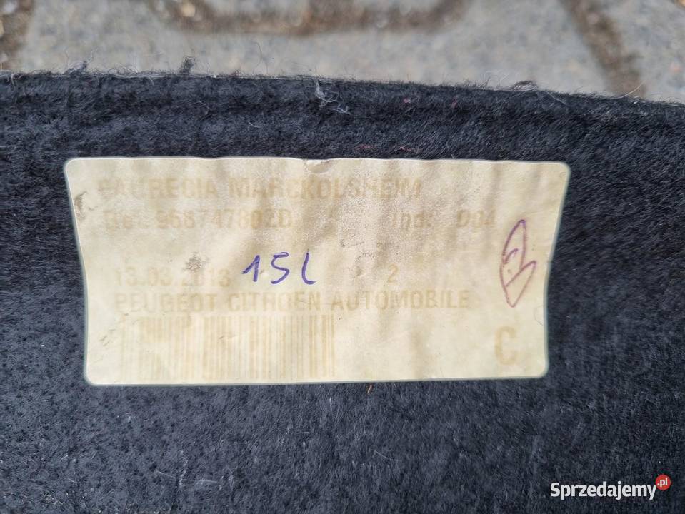 PÓŁKA TYLNA TYŁ CITROEN C4 II 96874780ZD wielkopolskie