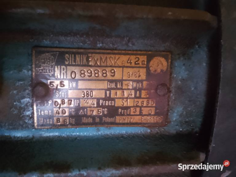 Indukcyjny silnik trójfazowy 55 kW 2890 obrmin Pozostałe lubelskie Trawniki