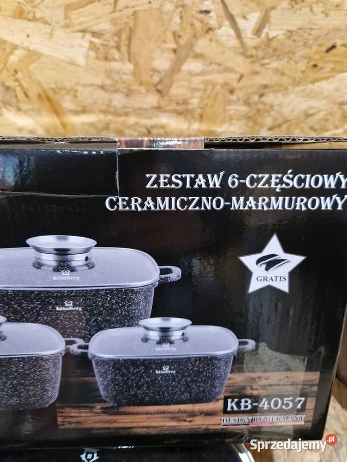 Zestaw garnków KLONBERG ceramiczne 6 el sprzedam