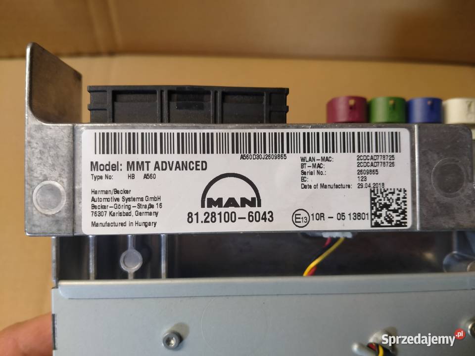 MAN TGX TGS EURO 6 RADIO NAWIGACJA 81281006043 ciężarowe lubuskie Kargowa