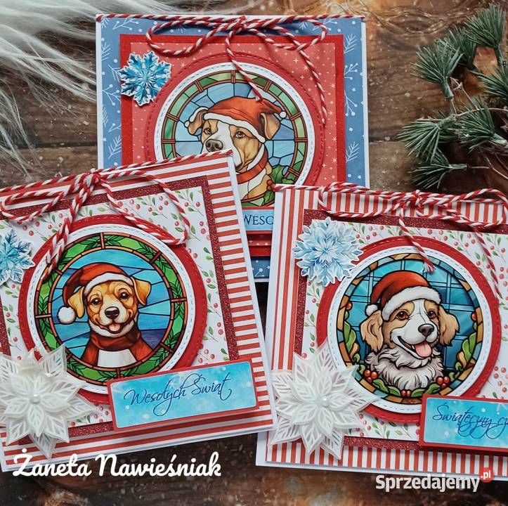 Kartki świąteczne Boże Narodzenie z pupilem psy Mszana Dolna