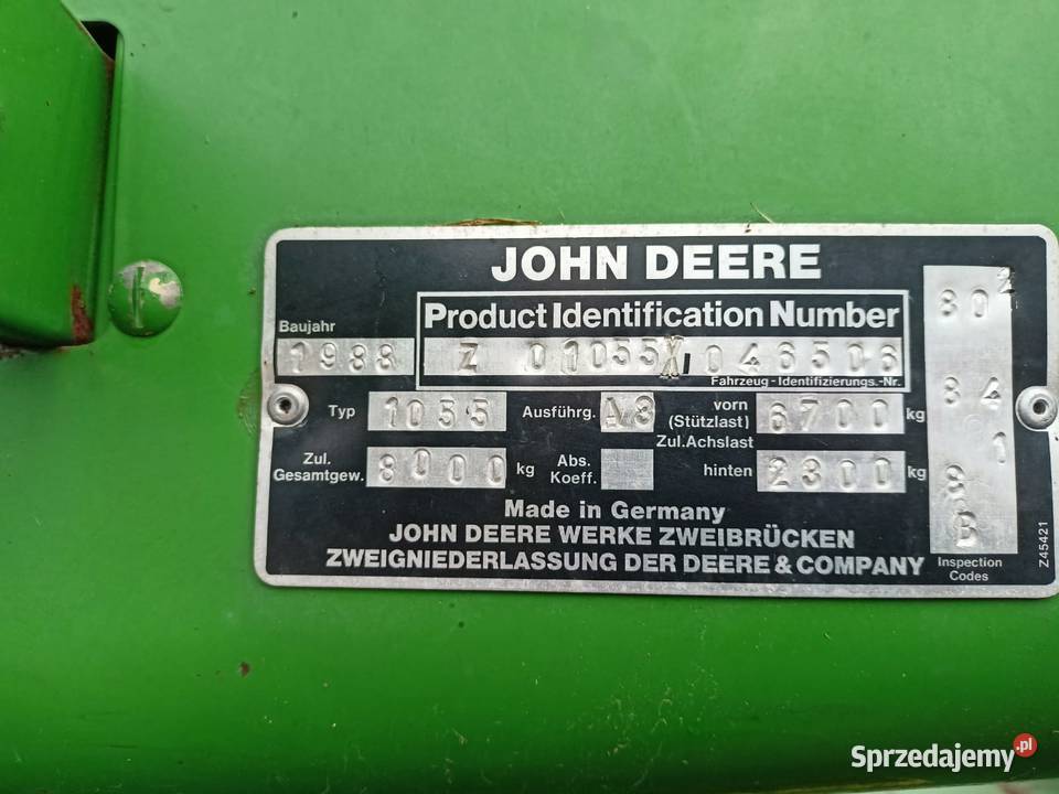 Kombajn zbożowy John Deere 1055 John Deere Zbożowe Szypliszki