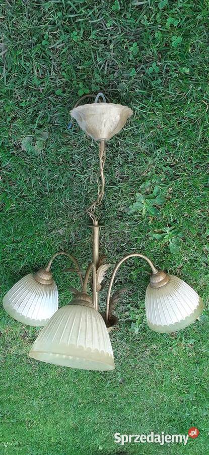 Żyrandol z lat 80 retro vinted pamiątka PRLna Tuszkowo
