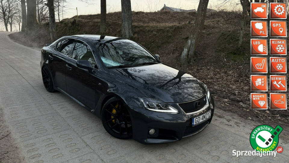 Lexus ISF 50v8 moc 450 full led Dolot obniżony Gdańsk