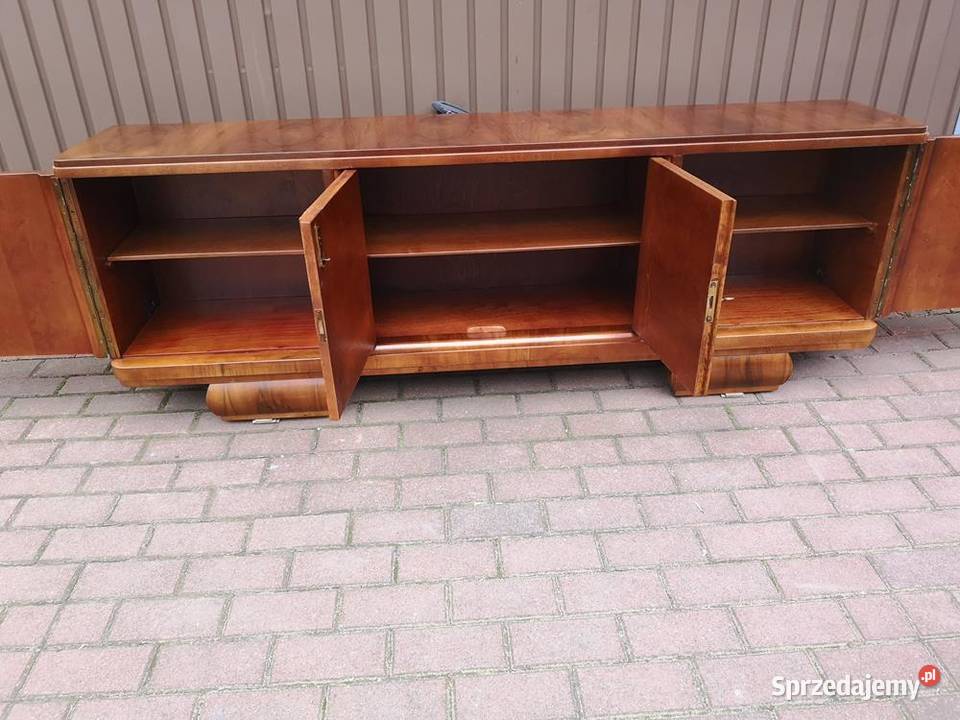 Komoda Niska ARTDECO RTV Orzech 186 Stara Antyk Swarzędz