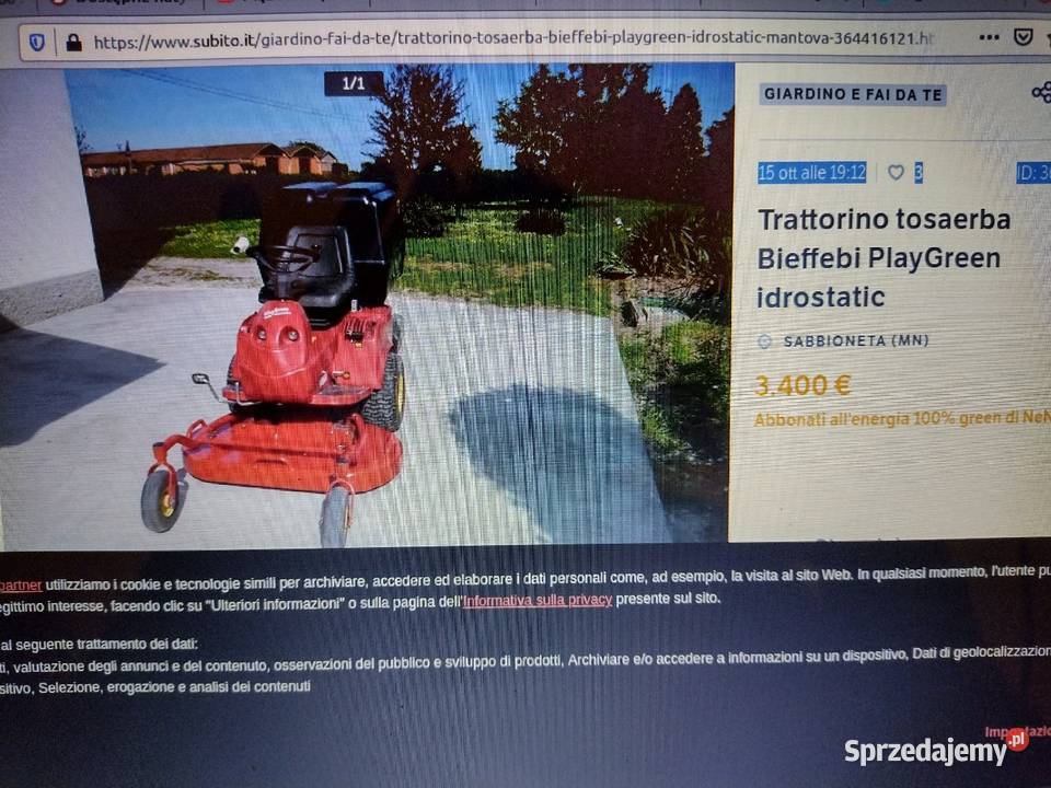 Traktor kosiarka Gianni Ferrari 2cyl 16HP napęd Chrzanów