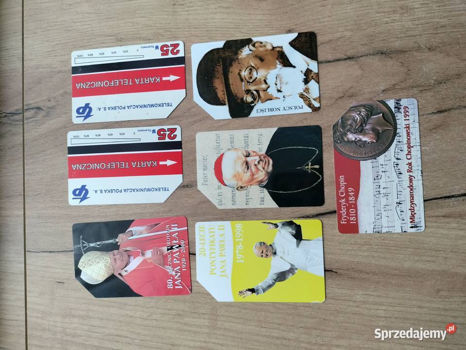 Karty telefoniczne PapieżChopin nobliści 2 Choszczno