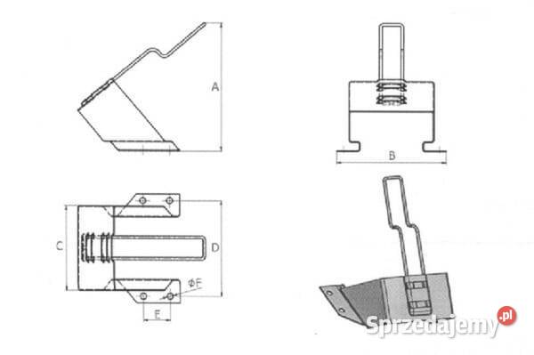 Uchwyt klina hamującego G 36 ocynkowany Kamionna