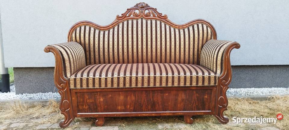 Antyczna sofa z fotelem tkanina Sofy i kanapy Dom i Ogród dolnośląskie