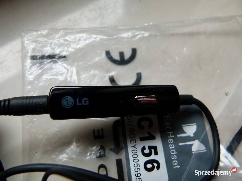 Słuchawki zestaw słuchawkowy LG dokanałowe jack