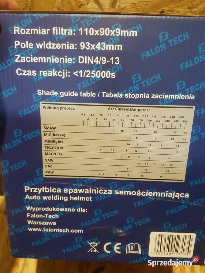 MASKA SPAWALNICZA PRZYŁBICA SAMOŚCIEMNIAJĄCA Głogowa