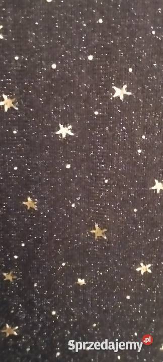 Sukienka na Sylwestra efektowna czarna brokatowa