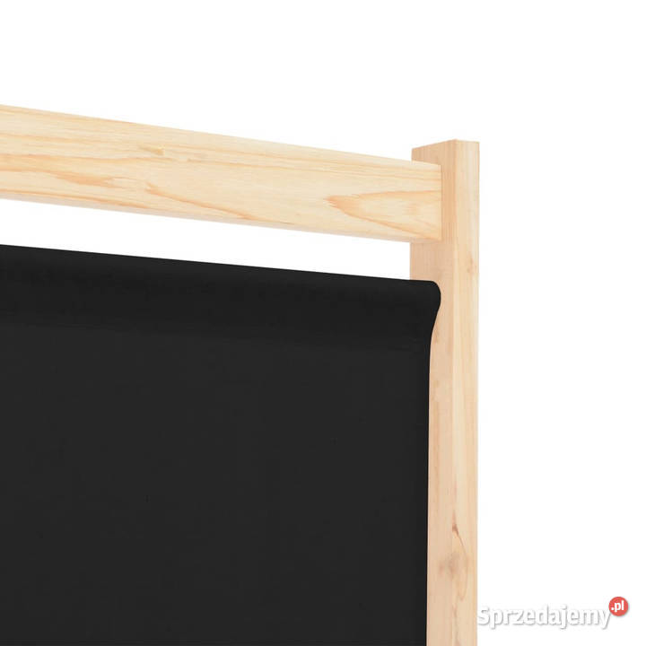 Parawan 6panelowy czarny 240 x 170 x 4 tkanina Pozostałe Warszawa