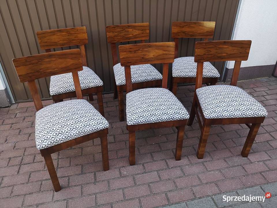 Krzesła ARTDECO Orzech Stare Antyk Unikat Swarzędz sprzedam