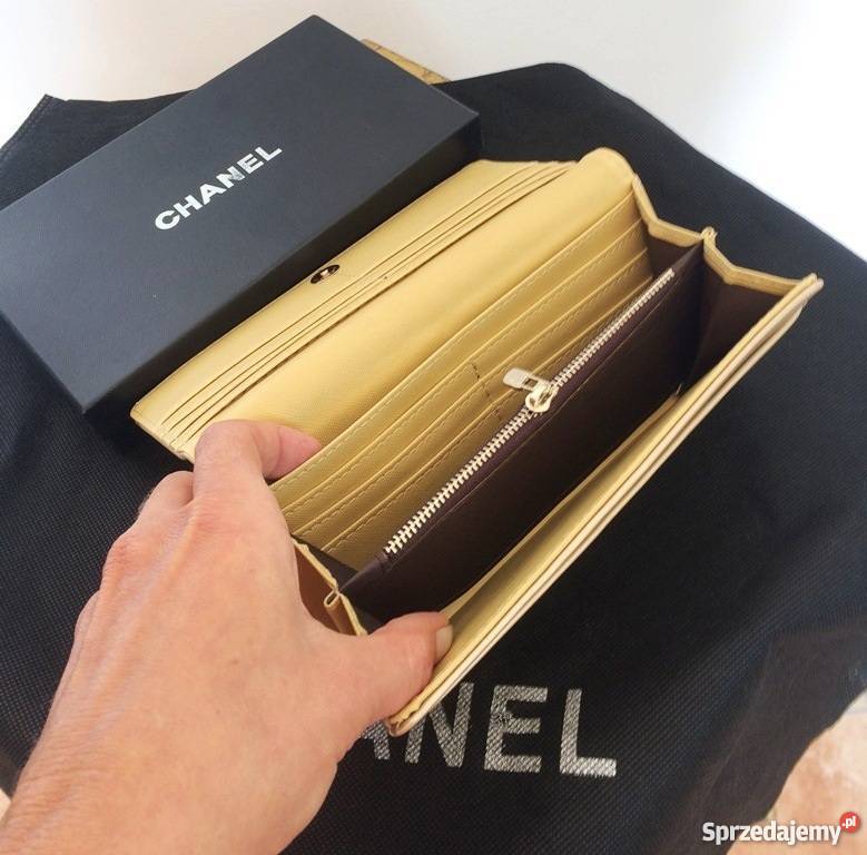 CHANEL PORTFEL DWUKOMOROWY TĘCZOWA BLASZKA Bydgoszcz sprzedam