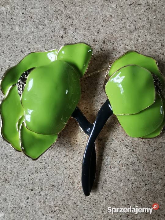 Broszka damska duże neonowe piwonie Kraków