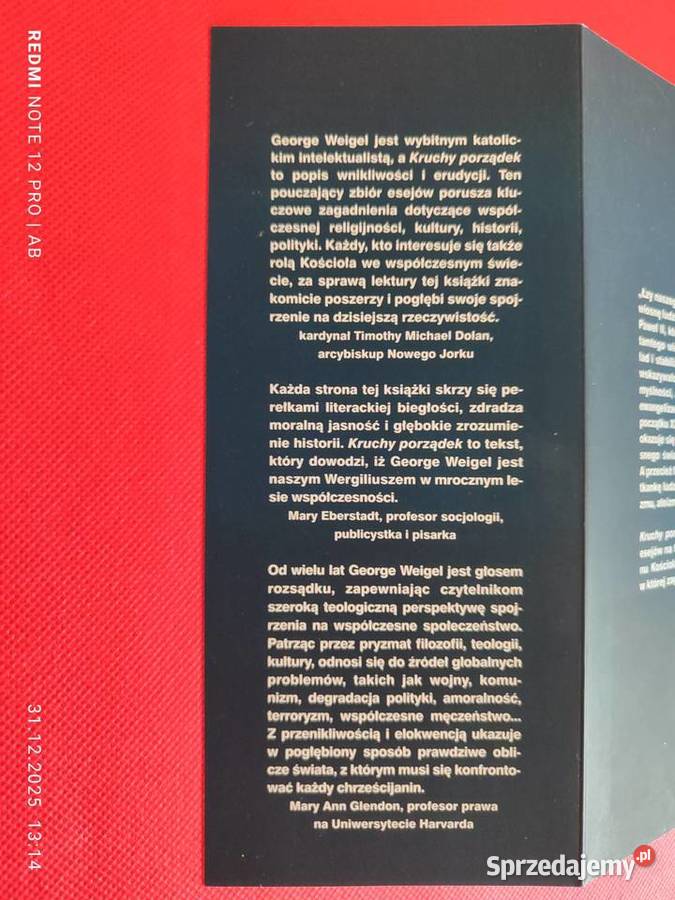 George Weigel Kruchy porządek znaleźć oparcie i Katowice sprzedam