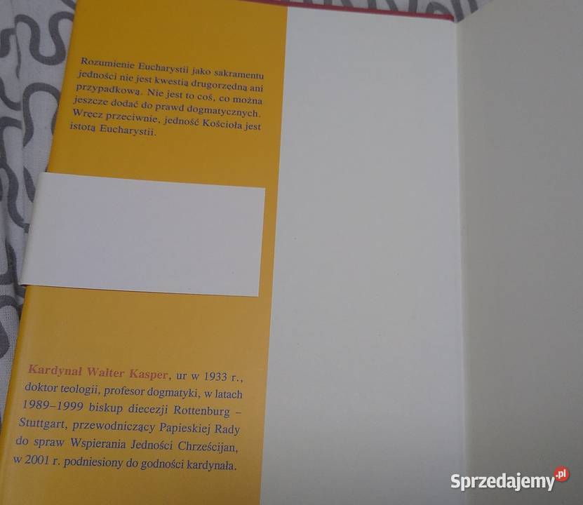 Sakrament jedności Eucharystia i Kościół Walter pomorskie Gdańsk sprzedam
