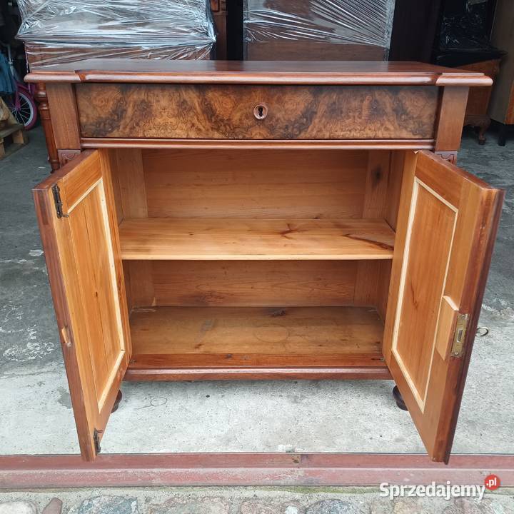 Komoda eklektyczna orzech czeczot renowacji Suchorzew