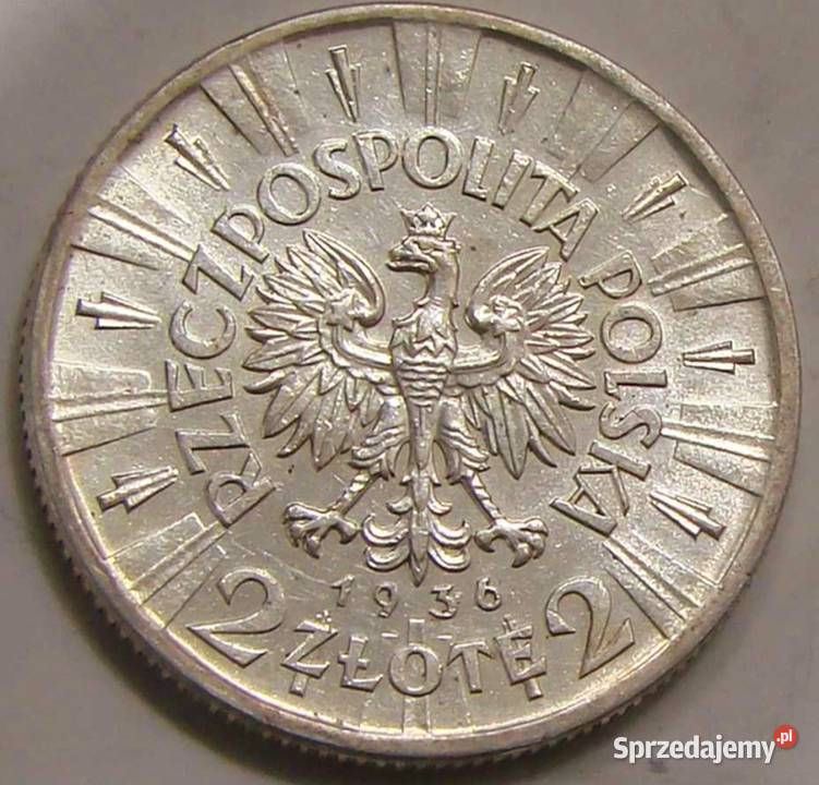 2 x 2 Józef Piłsudski 1936 Mennicze Numizmatyka Sosnowiec sprzedam