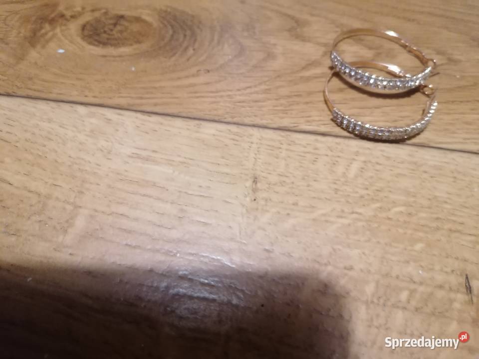 Kolczyki koła z kryształkami Gdańsk sprzedam