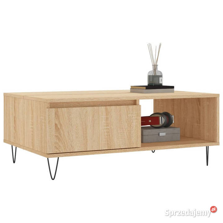 Stolik kawowy dąb sonoma 90x60x35 materiał mazowieckie