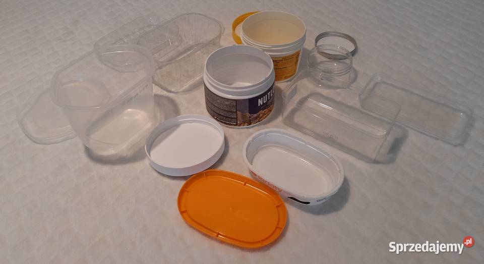 Pojemniki plastikowe zamykane mix zestaw 7 śląskie Czeladź