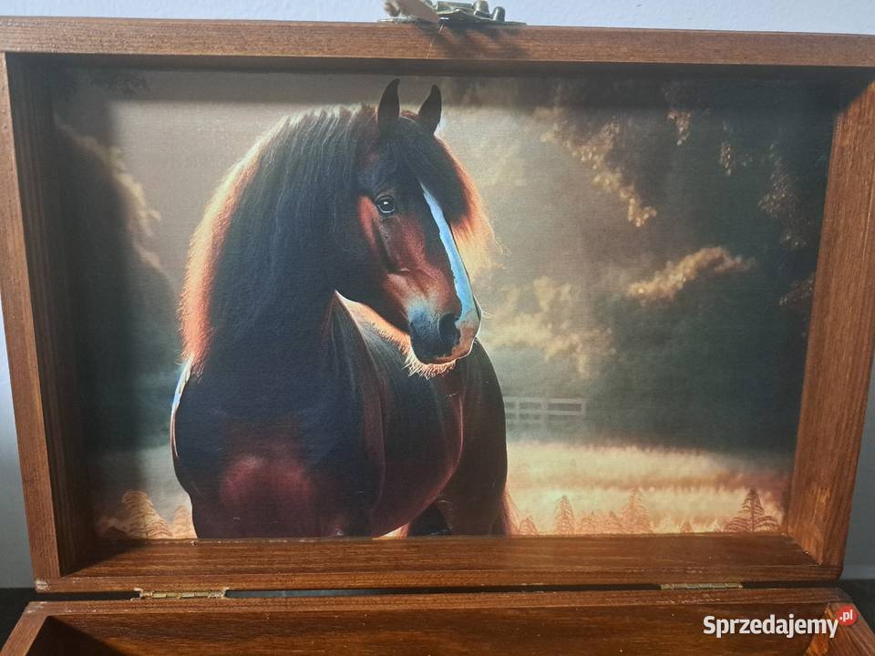 Kuferek z koniem szkatułka duża decoupage Kędzierzyn-Koźle