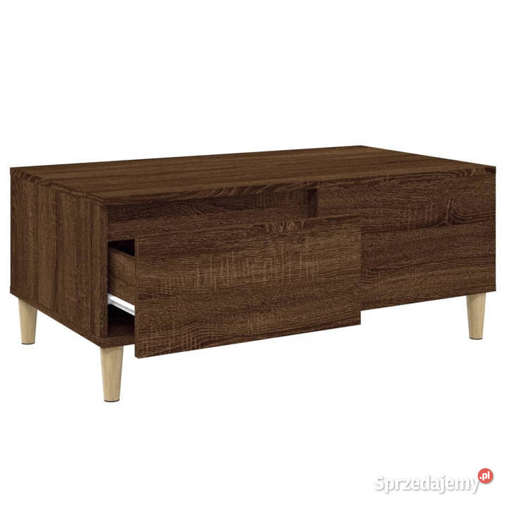 Stolik kawowy brązowy dąb 90x50x365 WM821115 Warszawa