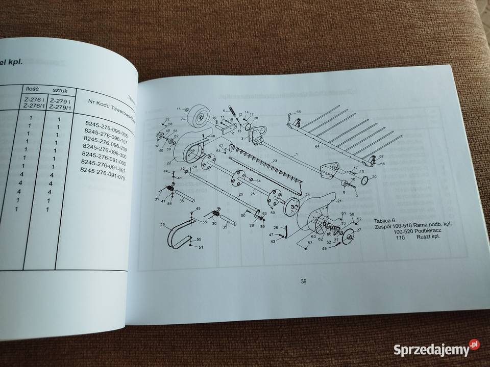 Katalog części zamiennych Sipma prasa zwijająca Lublin