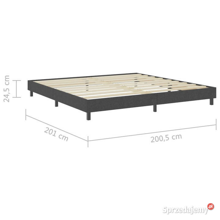 Łóżko kontynentalne szare tapicerowane 200x200 Łóżka Warszawa