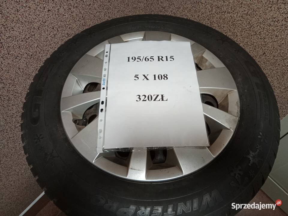 Koła opony zimowe 19565 R16 5x108 dolnośląskie Polanica-Zdrój sprzedam