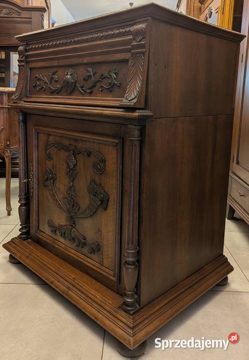 Piękna komodaszafka neorenesans ciemny śląskie Dąbrowa Górnicza