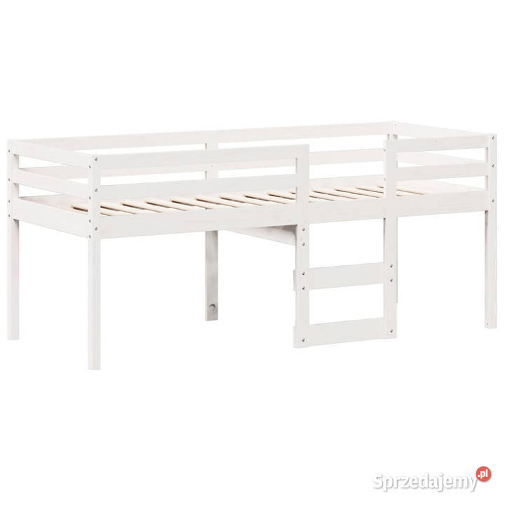 Wysokie łóżko z dachem białe lite drewno sosnowe 80cm Warszawa