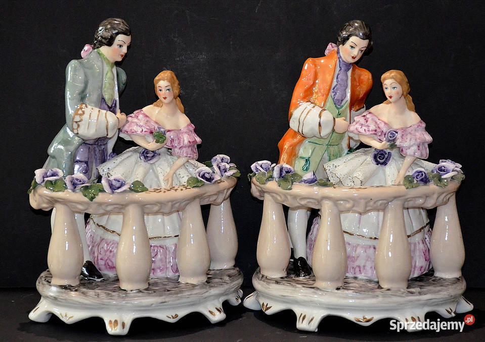 Roceram porcelana scena Balkon dwa kolory Porcelana i szkło wielkopolskie Środa Wielkopolska