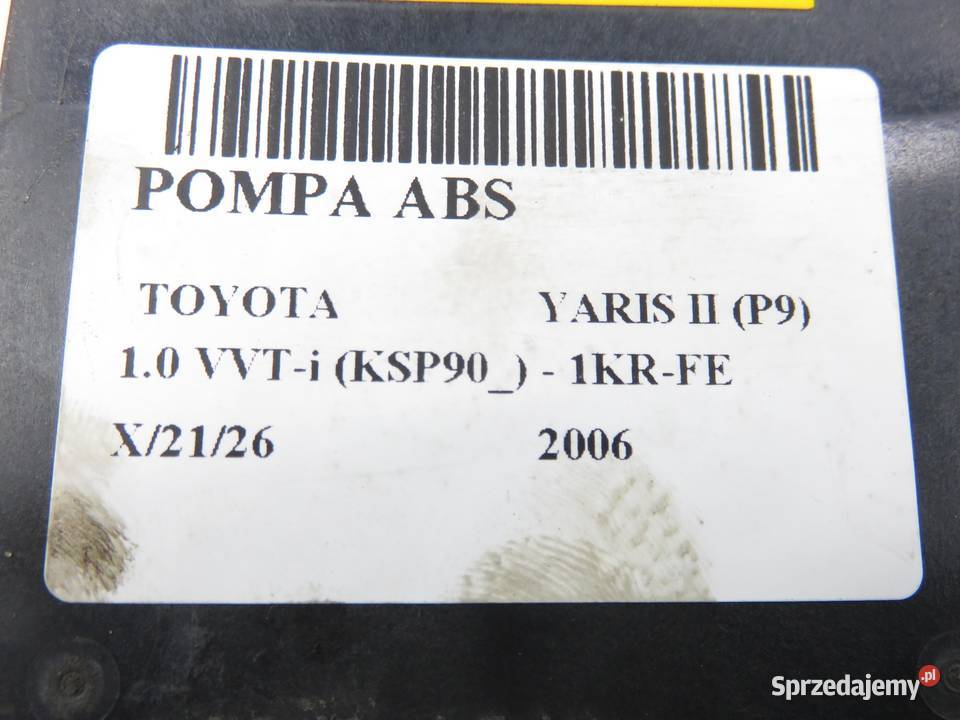 POMPA ABS TOYOTA YARIS II 4454052090 8954152520 małopolskie sprzedam
