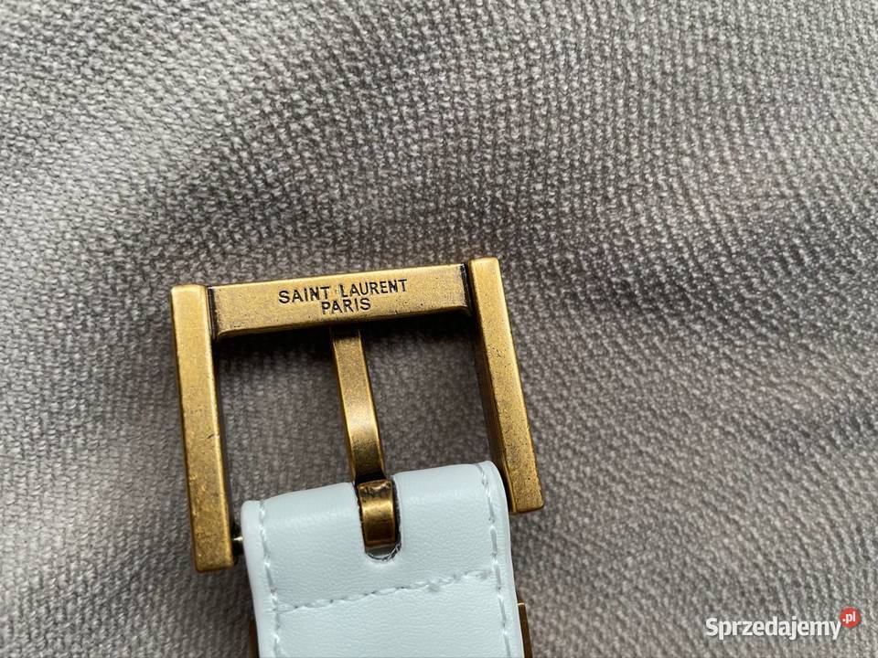 Biały pasek YSL Yves Saint Laurent Długość 95 Luboń