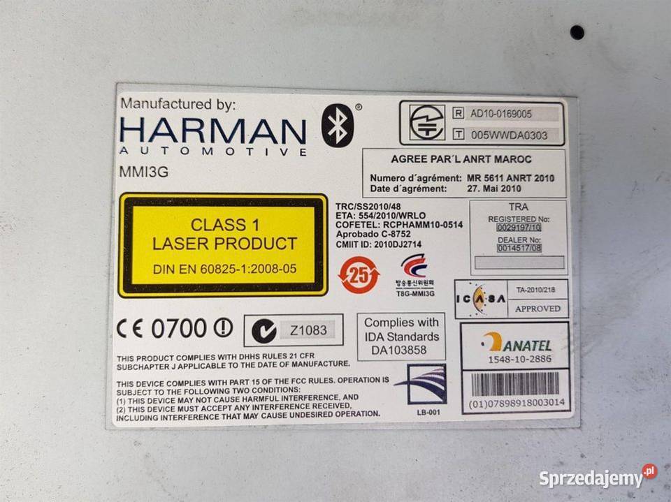RADIO AUDI A6 C7 4G035670 Części samochodowe Lipno