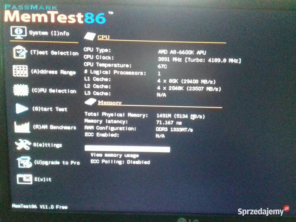 Kingston niskoprofilowy DDR3 4GB 1333MHz Bydgoszcz